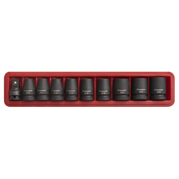 Sealey Impact TRX-Star* Female Socket Set 10pc 1/2"Sq Drive AK2301 Sealey - Dynamic Drive