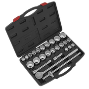 Sealey Socket Set 26pc 3/4"Sq Drive 12-point WallDrive AK2582 Sealey - Dynamic Drive