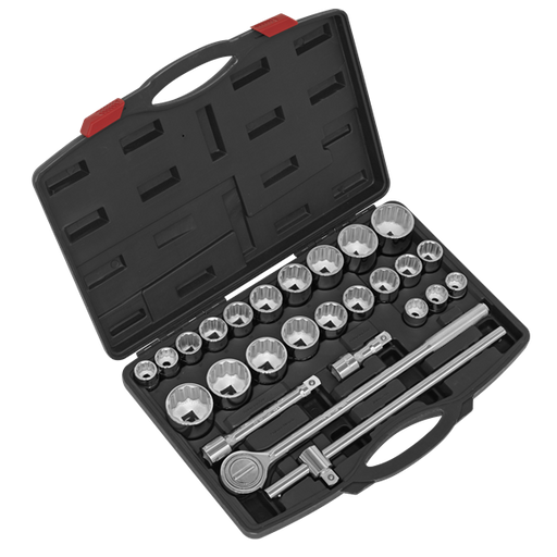 Sealey Socket Set 26pc 3/4"Sq Drive 12-point WallDrive AK2582 Sealey - Dynamic Drive