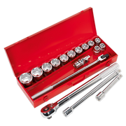 Sealey Socket Set 17pc 3/4"Sq Drive WallDrive Metric AK2597 Sealey - Dynamic Drive