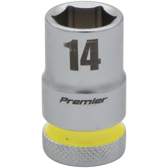 Sealey 1/2"Dr Walldrive Socket 14mm (Yellow Coded Ring)