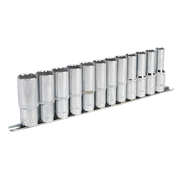 Sealey Socket Set 12pc 1/2"Sq Drive 12pt Deep WallDrive Metric AK2685 Sealey - Dynamic Drive