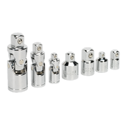 Sealey Universal Joint & Socket Adaptor Set 7pc 1/4" 3/8" & 1/2"Sq Drive AK2737 Sealey - Dynamic Drive