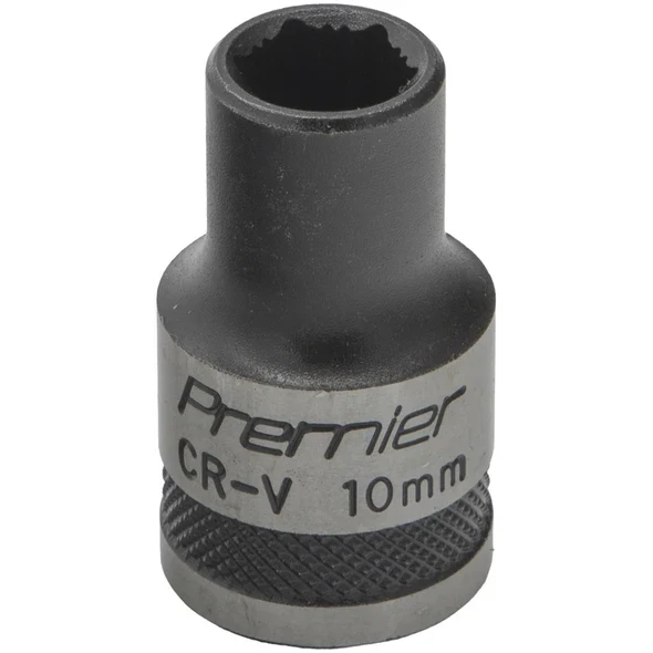 Sealey Socket 1/2"Dr 10mm 'Total Lock-On' (6pt) 'Black Series'