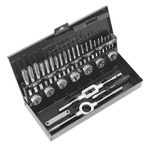 Sealey Tap & Die Set 32pc Split Dies HSS 4341 Metric AK3015HSS Sealey - Dynamic Drive
