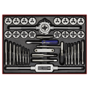 Sealey Tap & Die Set 40pc Split Dies Metric AK3040 Sealey - Dynamic Drive