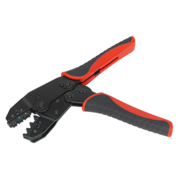 Sealey Ratchet Crimping Tool 0.5-6mm Insulated Terminals Electrical Sealey  - Dynamic Drive