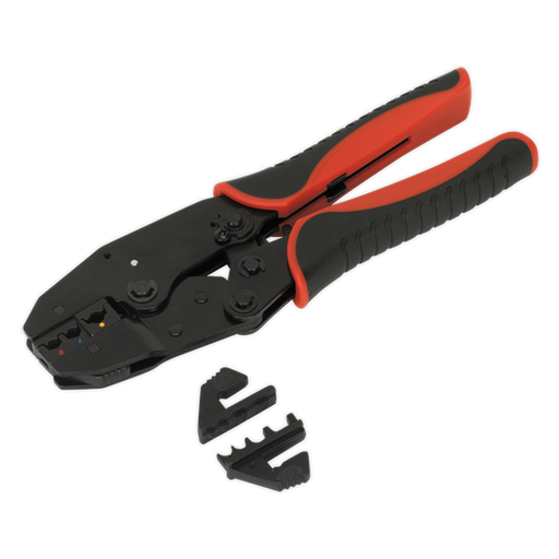 Sealey Ratchet Crimping Tool Interchangeable Jaws AK3857 Sealey - Dynamic Drive
