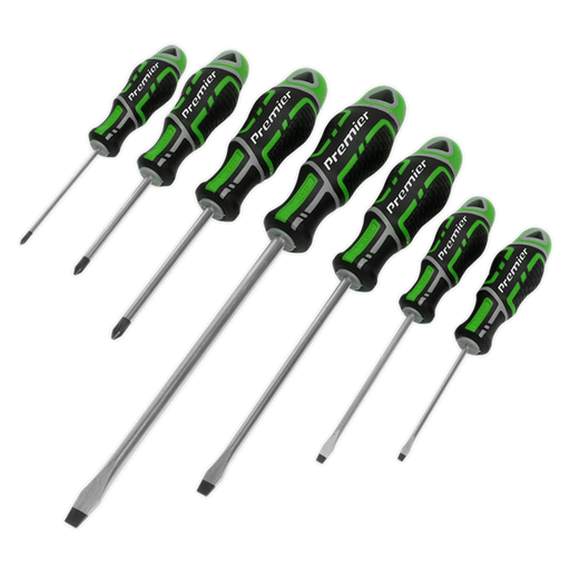 Sealey Screwdriver Set 7pc GriPMAX Hi-Vis Green AK4321HV Sealey - Dynamic Drive