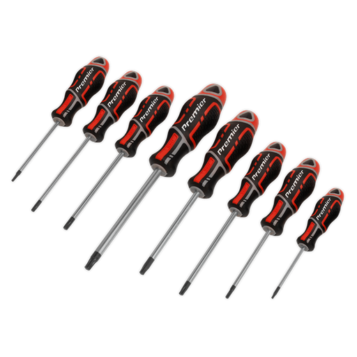 Sealey Screwdriver Set 8pc Security TRX-Star* GriPMAX Red AK4323 Sealey - Dynamic Drive