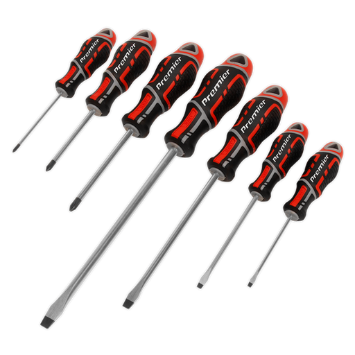 Sealey Screwdriver Set 7pc GriPMAX Red AK4325 Sealey - Dynamic Drive