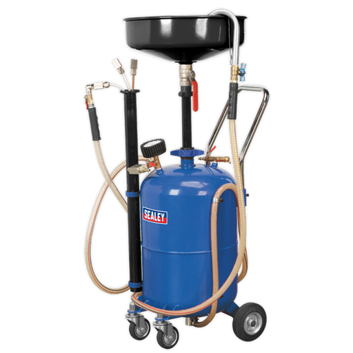 Sealey Mobile Oil Drainer with Probes 35L Air Discharge AK456DX Sealey - Dynamic Drive