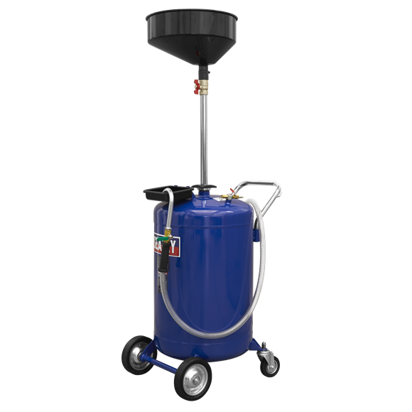 Sealey Mobile Oil Drainer 110L Air Discharge AK458DX Sealey - Dynamic Drive