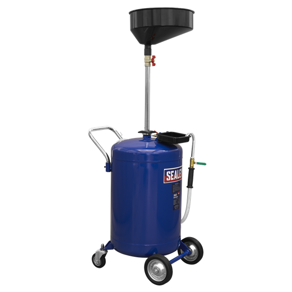 Sealey Mobile Oil Drainer 110L Air Discharge AK458DX Sealey - Dynamic Drive