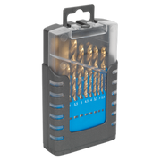 Sealey 19pc HSS Fully Ground Drill Bit Set DIN 338 1-10mm Metric in Case Sealey  - Dynamic Drive