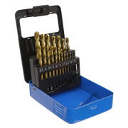 Sealey 19pc HSS Fully Ground Drill Bit Set DIN 338 1-10mm Metric in Case Sealey  - Dynamic Drive