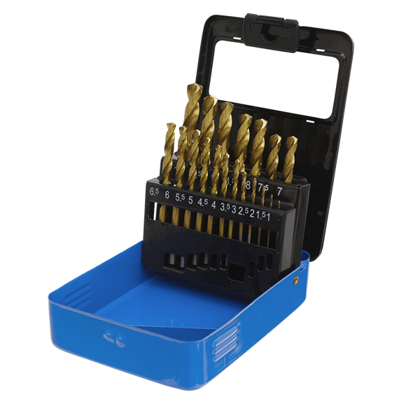 Sealey HSS Fully Ground Drill Bit Set 19pc DIN 338 Metric AK4719 Sealey - Dynamic Drive