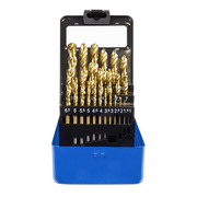 Sealey 25pc HSS Coated Fully Ground Drill Bit Set 1-13mm Stainless Steel Copper Sealey  - Dynamic Drive