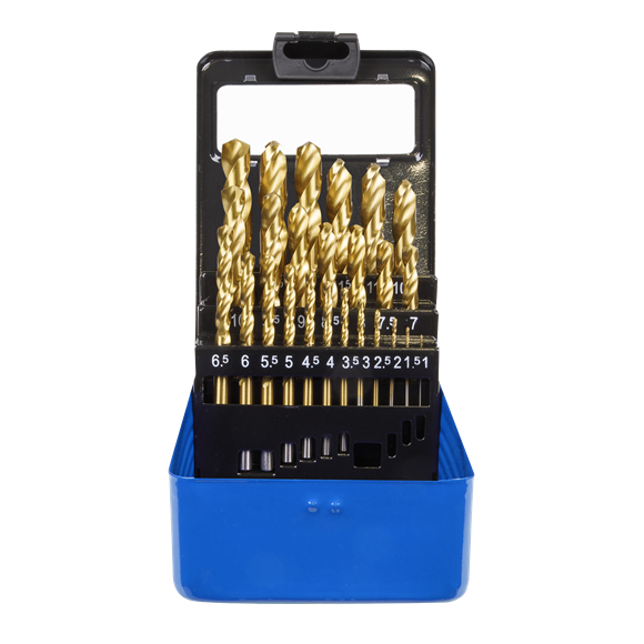 Sealey HSS Fully Ground Drill Bit Set 25pc DIN 338 Metric AK4725 Sealey - Dynamic Drive