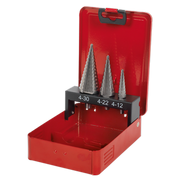 Sealey HSS M2 Step Drill Bit Set 3pc Double Flute AK4733 Sealey - Dynamic Drive