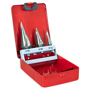 Sealey HSS M2 Step Drill Bit Set 3pc Spiral Flute AK4743 Sealey - Dynamic Drive