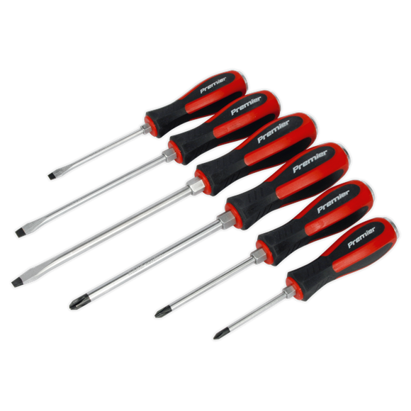 Sealey Screwdriver Set 6pc Hammer-Thru AK4932 Sealey - Dynamic Drive