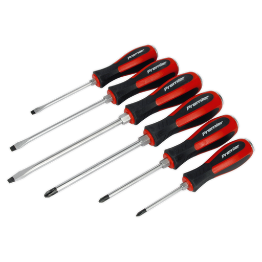 Sealey Screwdriver Set 6pc Hammer-Thru AK4932 Sealey - Dynamic Drive