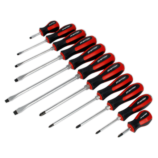 Sealey Screwdriver Set 11pc Hammer-Thru AK4933 Sealey - Dynamic Drive