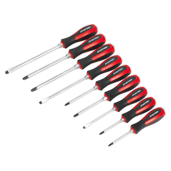 Sealey Screwdriver Set 9pc Hammer-Thru AK4934 Sealey - Dynamic Drive