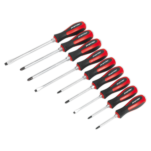 Sealey Screwdriver Set 9pc Hammer-Thru AK4934 Sealey - Dynamic Drive