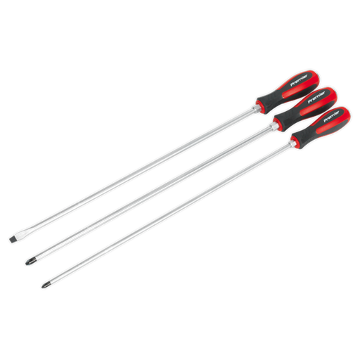 Sealey Screwdriver Set 3pc Hammer-Thru 450mm AK4935 Sealey - Dynamic Drive