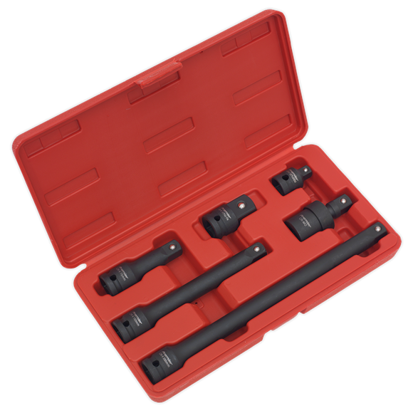 Sealey Impact Adaptor & Extension Bar Set 6pc 1/2"Sq Drive AK5514 Sealey - Dynamic Drive