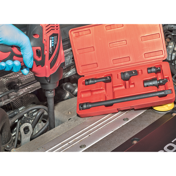 Sealey Impact Adaptor & Extension Bar Set 6pc 1/2"Sq Drive AK5514 Sealey - Dynamic Drive