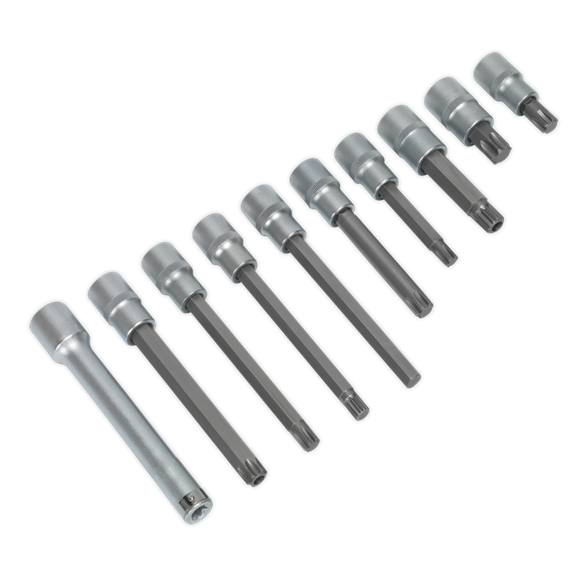 Sealey Head Bolt Socket Bit Set 10pc 1/2"Sq Drive AK5538 Sealey - Dynamic Drive