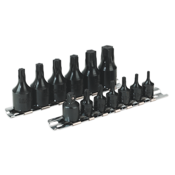 Sealey TRX-Star* Socket Bit Set 13pc 1/4" & 3/8"Sq Drive AK5584 Sealey - Dynamic Drive