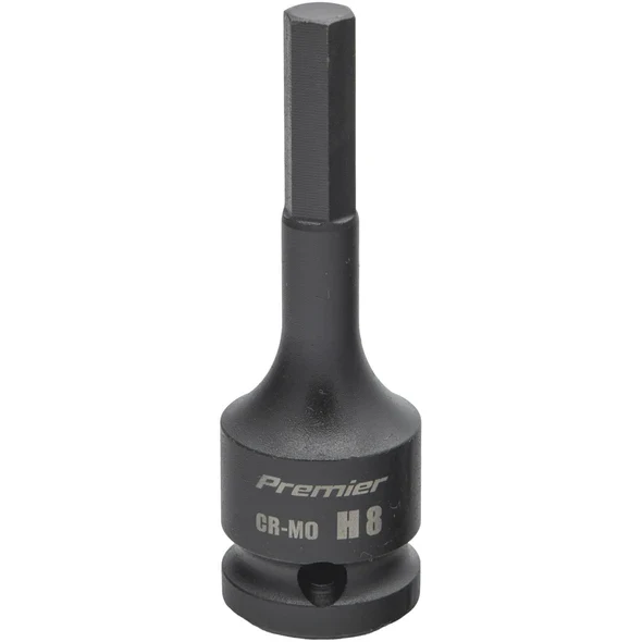 Sealey 1/2"Dr Impact Hex Socket Bit H8 (78mmL)