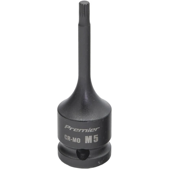 Sealey 1/2"Dr Impact Spline Socket Bit M5 (78mmL)