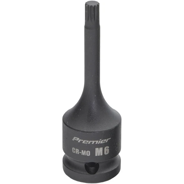 Sealey 1/2"Dr Impact Spline Socket Bit M6 (78mmL)