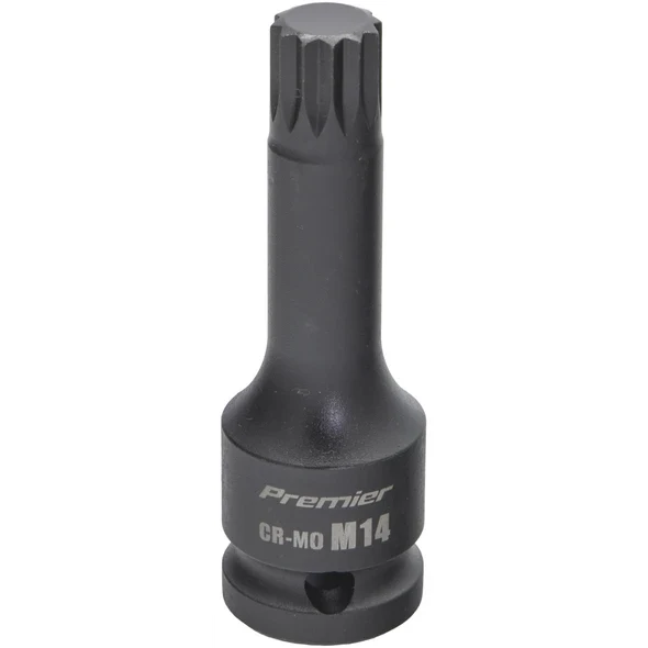 Sealey 1/2"Dr Impact Spline Socket Bit M14 (78mmL)