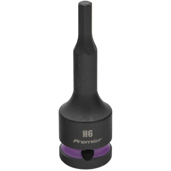 Sealey 1/2"Dr Impact Torx Bit Socket H6 (Violet Coded Ring)