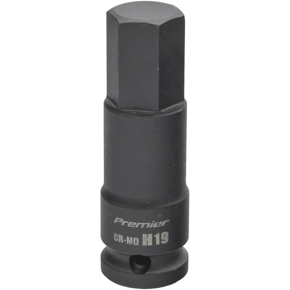 Sealey 1/2"Dr Impact Hex Socket Bit H19 (78mmL)