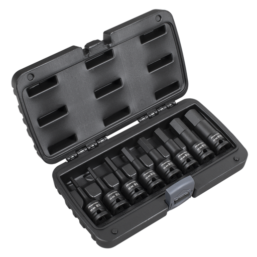 Sealey Impact Hex Socket Bit Set 8pc 1/2"Sq Drive AK5601 Sealey - Dynamic Drive