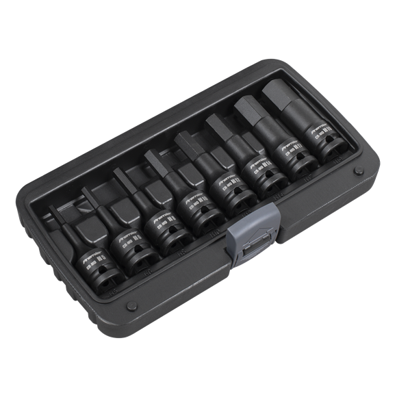 Sealey Impact Hex Socket Bit Set 8pc 1/2"Sq Drive AK5601 Sealey - Dynamic Drive