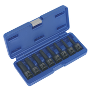 Sealey Impact TRX-Star* Socket Bit Set 8pc 1/2"Sq Drive AK5602 Sealey - Dynamic Drive