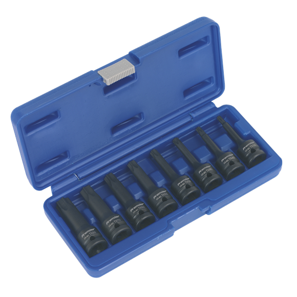Sealey Impact TRX-Star* Socket Bit Set 8pc 1/2"Sq Drive AK5602 Sealey - Dynamic Drive