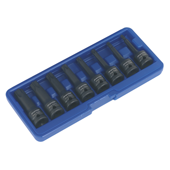 Sealey Impact TRX-Star* Socket Bit Set 8pc 1/2"Sq Drive AK5602 Sealey - Dynamic Drive