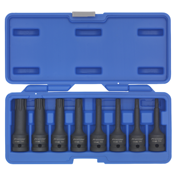 Sealey Impact TRX-Star* Socket Bit Set 8pc 1/2"Sq Drive AK5602 Sealey - Dynamic Drive