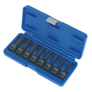 Sealey Impact Spline Socket Bit Set 8pc 1/2"Sq Drive AK5604 Sealey - Dynamic Drive