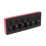 Sealey Impact Spline Socket Bit Set 6pc 1/2"Sq Drive AK5608 Sealey - Dynamic Drive