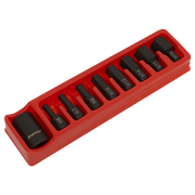 Sealey Impact Hex Bit & Holder Set 9pc 1/2"Sq Drive AK5609 Sealey - Dynamic Drive